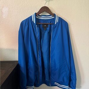 H&M Men's Vibrant Blue Varsity Jacket